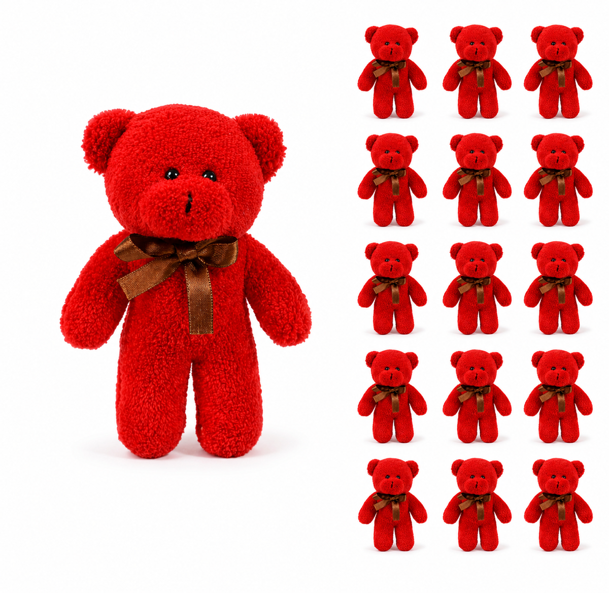 Pababo Teddy-Schlüsselanhänger – 13 cm (15er-Set)