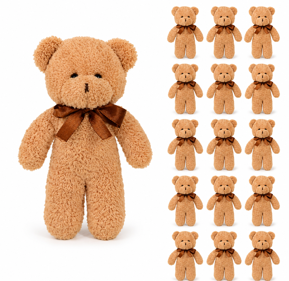 Pababo Teddy-Schlüsselanhänger – 13 cm (15er-Set)