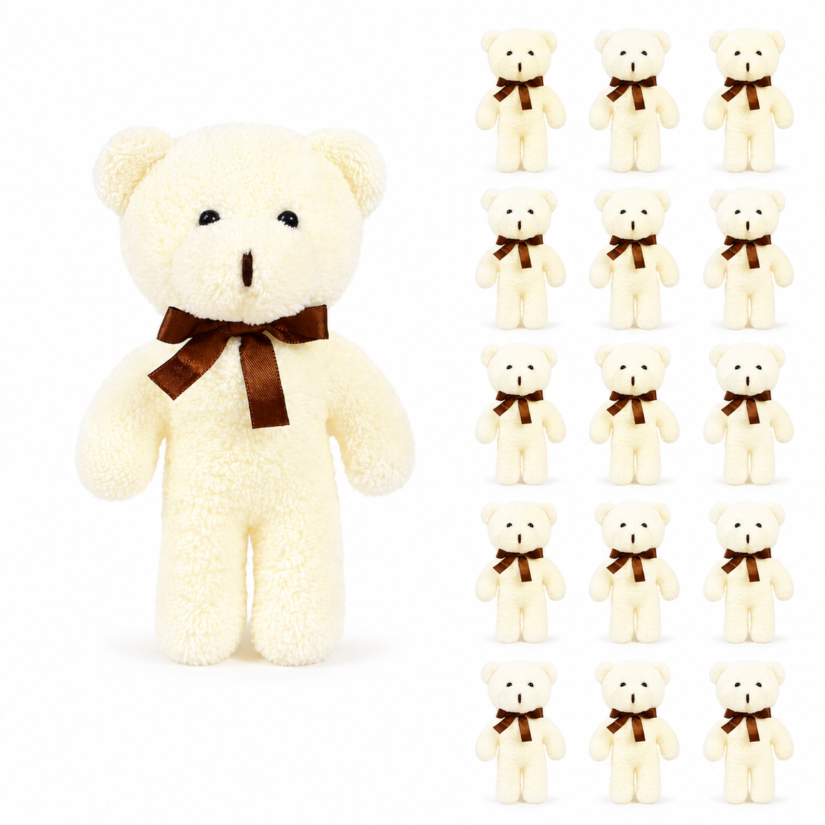 Pababo Teddy-Schlüsselanhänger – 13 cm (15er-Set)